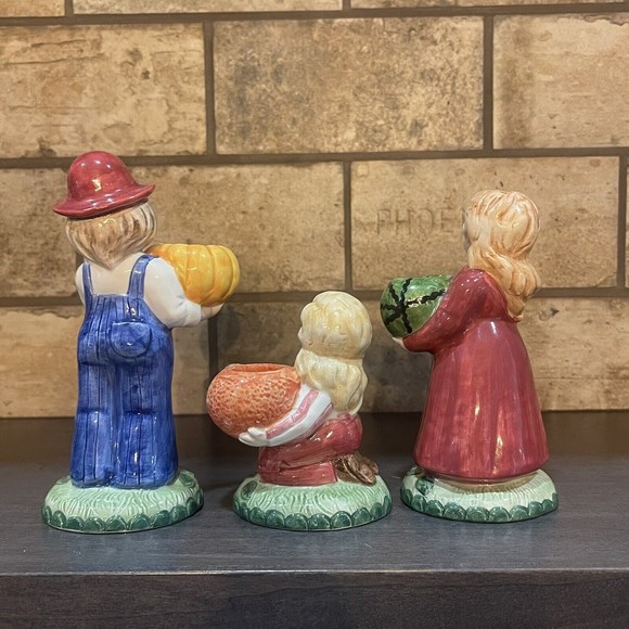 Country Fences by NORITAKE Country Father, Mother,  Daughter  Candlesticks Fall - Picture 4 of 11